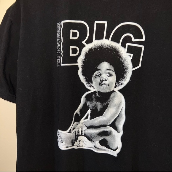 Notorious B.I.G. Biggie Smalls Graphic T-shirt Men’s Black and White Size 2XL - Picture 2 of 5